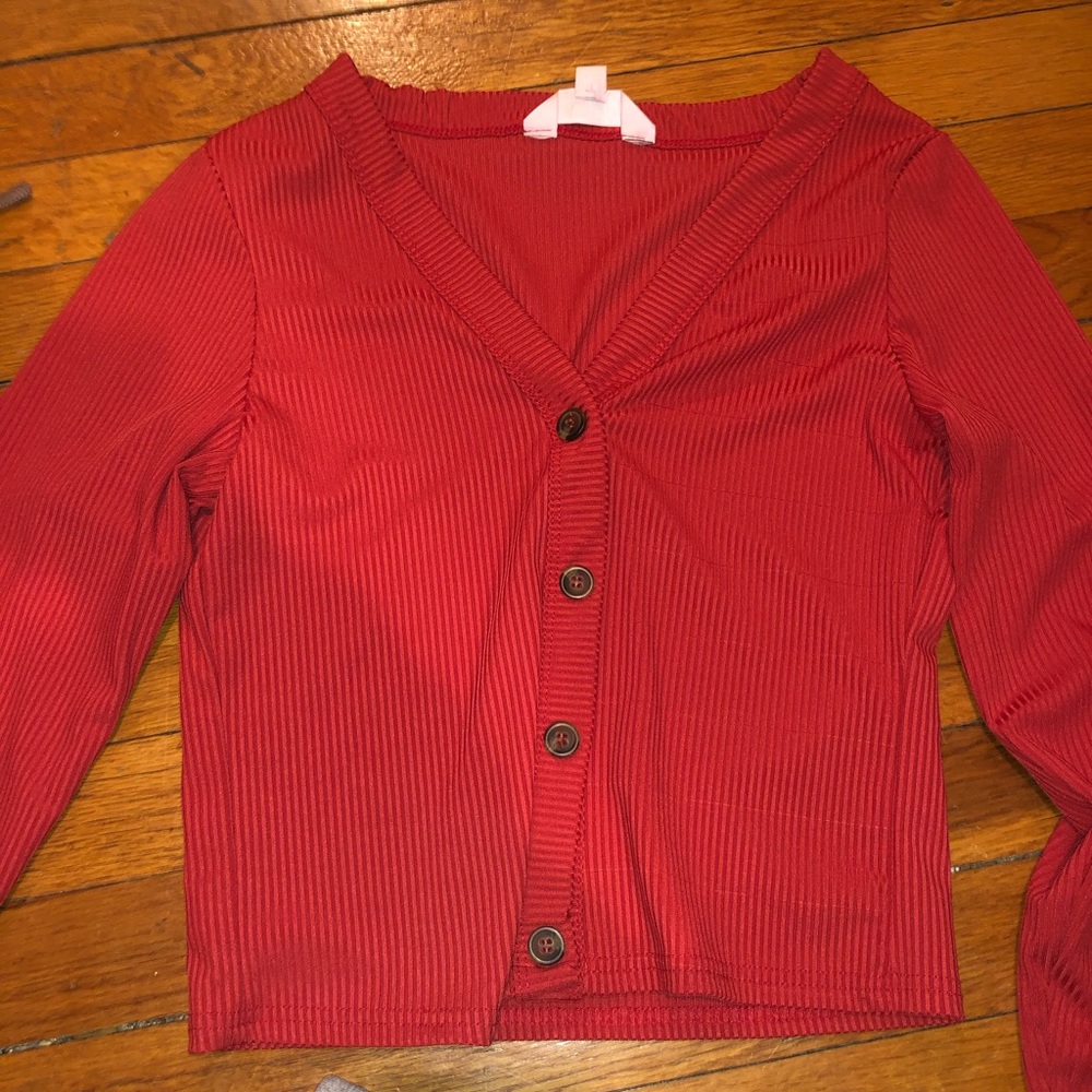 Fake button up sweater